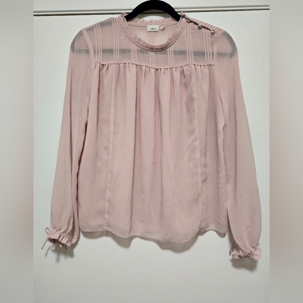 Aritzia Wilfred Lourdes Sheer Blouse